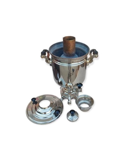 Samovar F35-AG-267, latun, gümüşü, 5 l
