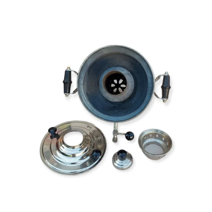 Samovar F35-AG-267, latun, gümüşü, 5 l