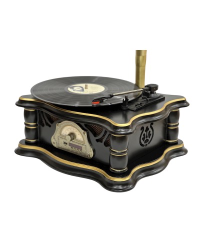 Vinil plastin pleyeri Qrammofon Qara