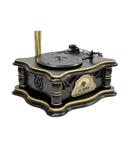 Vinil plastin pleyeri Qrammofon Qara