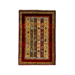 Ковер ручного производства Natural Halı ELX12, 125x184 см, шерсть, желтый/красный