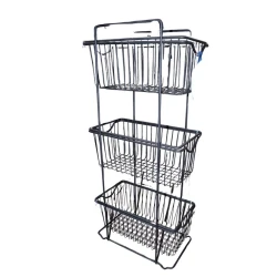 Этажерка 017, 70x30x16 см, металл, серая