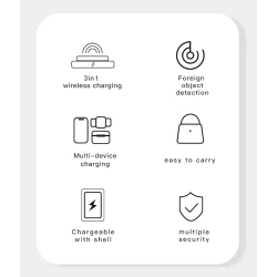 Беспроводное зарядное устройство Recci RCW-36 Foldable White Беспроводное зарядное устройство Recci RCW-36 Foldable White
