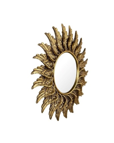 Divar güzgüsü Clayre & Eef 62S229, 47x3 sm, polirezin, qəhvəyi