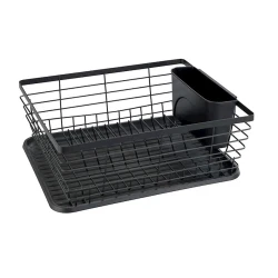 Сушилка для посуды Wenko Drip, 36x15x30 см, металл, с поддоном, черная