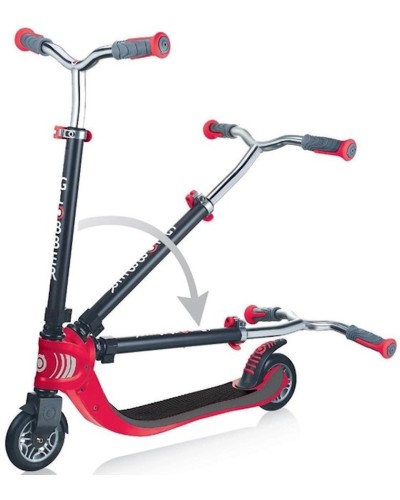 Yığılan skuter Globber Flow Element Comfort, qırmızı/qara