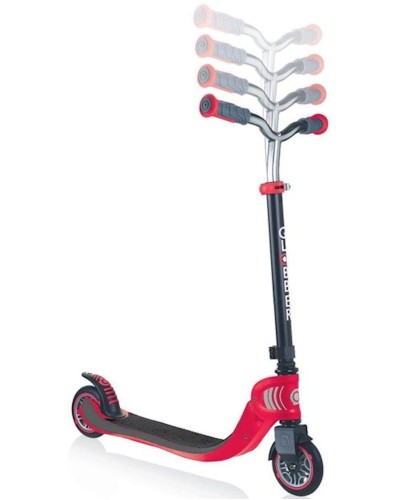 Yığılan skuter Globber Flow Element Comfort, qırmızı/qara