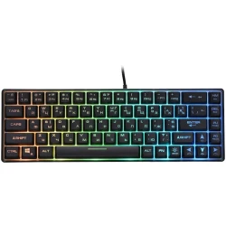 Клавиатура 2E Gaming Keyboard KG345 RGB 68key USB Transparent