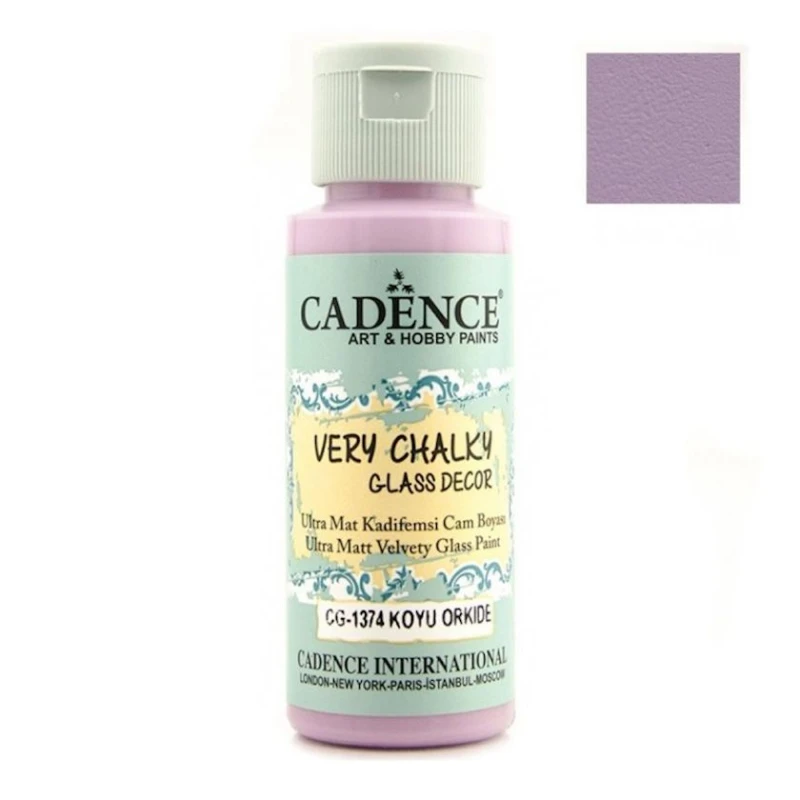 Краска матовая для стекла Cadence Very Chalky CG1374 Dark Orchid 59 мл Краска матовая для стекла Cadence Very Chalky CG1374 Dark Orchid 59 мл
