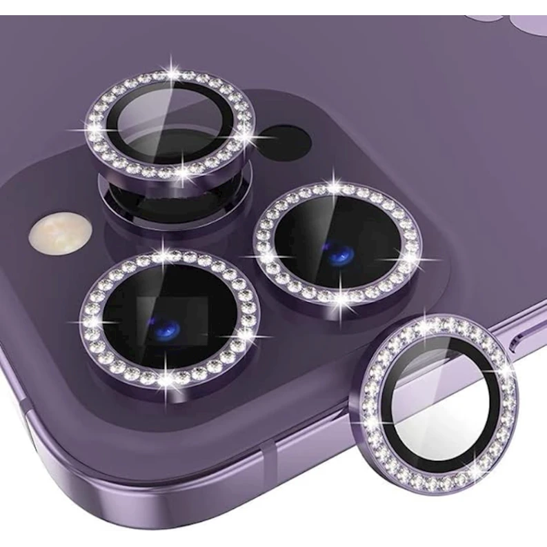 Qoruyucu şüşə Apple iPhone 14 Pro Max kamerası üçün Crystal Purple