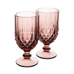 Набор бокалов для вина Gipfel Ruby 51180, 2 шт, 300 мл, стекло, розовый