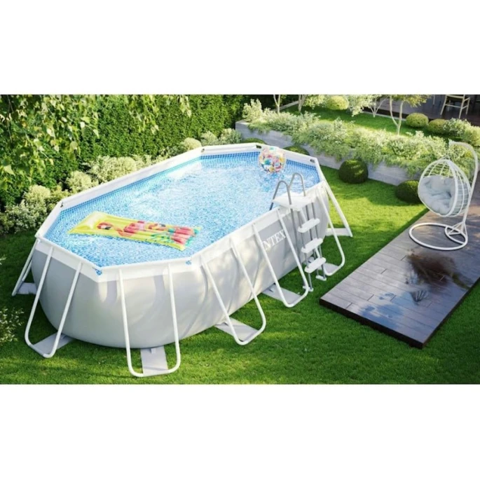 Каркасный бассейн İntex Rectangular Frame H26798, серый, 610x305x122 см, 18202 л Каркасный бассейн İntex Rectangular Frame H26798, серый, 610x305x122 см, 18202 л