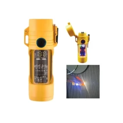 Многофункциональный перезаряжаемый зажигалка-фонарик F35-ag-369, желтый