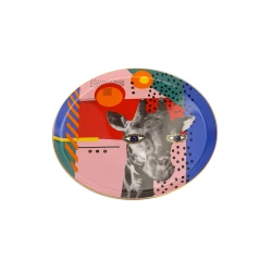 Тарелка Porland Wild Life Giraffe фарфор, разноцветная, 28 см