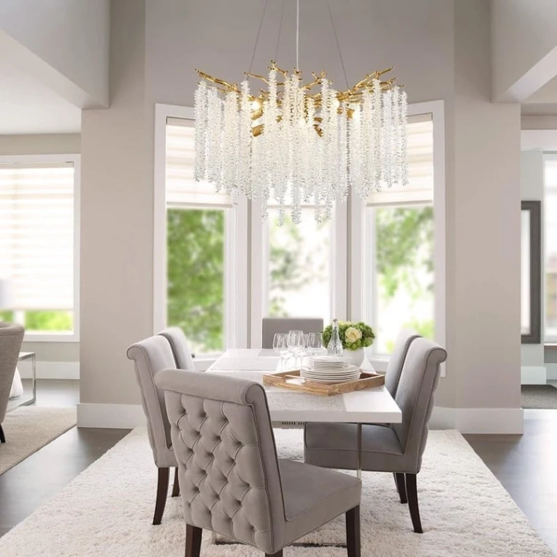 Asma çıraq Şəms Aydınlatma 85032-500, 6 E14, qızılı/şəffaf kristallar, ölçü 50x40 sm - 33001-500 GD Asma çıraq Şəms Aydınlatma 85032-500, 6 E14, qızılı/şəffaf kristallar, ölçü 50x40 sm - 33001-500 GD