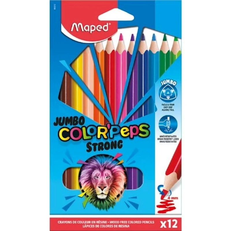 Набор карандашей Maped Color’Peps Jumbo Strong, 12 шт