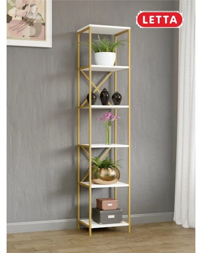 Stellaj Marina 3563_LetSpringStelGWh, LDSP-Loft, 175.6x32.1x37.4 sm, ağ