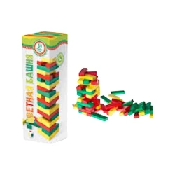 Настольная игра Цветная Башня, разноцветный, 54 кубиков, от 3 лет Настольная игра Цветная Башня, разноцветный, 54 кубиков, от 3 лет