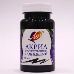 Акриловая краска Луч, черная, 100 мл