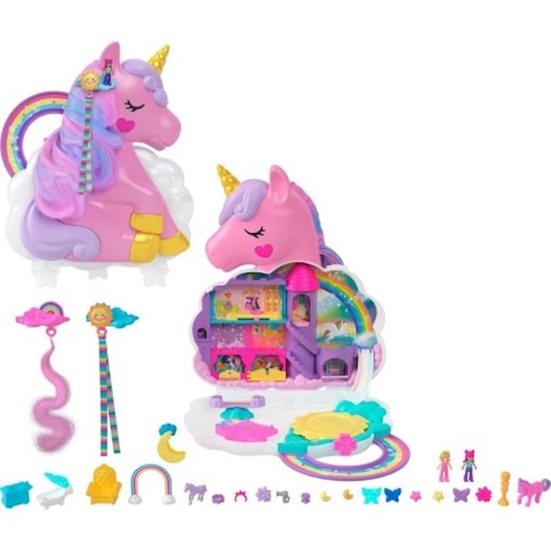 Набор фигурок Polly Pocket Rainbow Unicorn Salon Набор фигурок Polly Pocket Rainbow Unicorn Salon