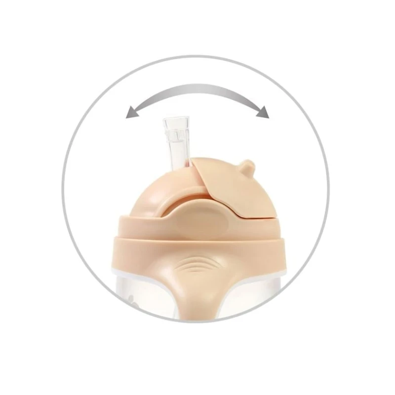 Поильник-непроливайка Babyono 1464/04, 240 мл, от 6 месяцев, с ручками, коричневый