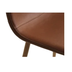 Стул JYSK Jonstrup, 43x53x84 см, металл/фанера/искусственная кожа, коричневый, 2 шт Стул JYSK Jonstrup, 43x53x84 см, металл/фанера/искусственная кожа, коричневый, 2 шт