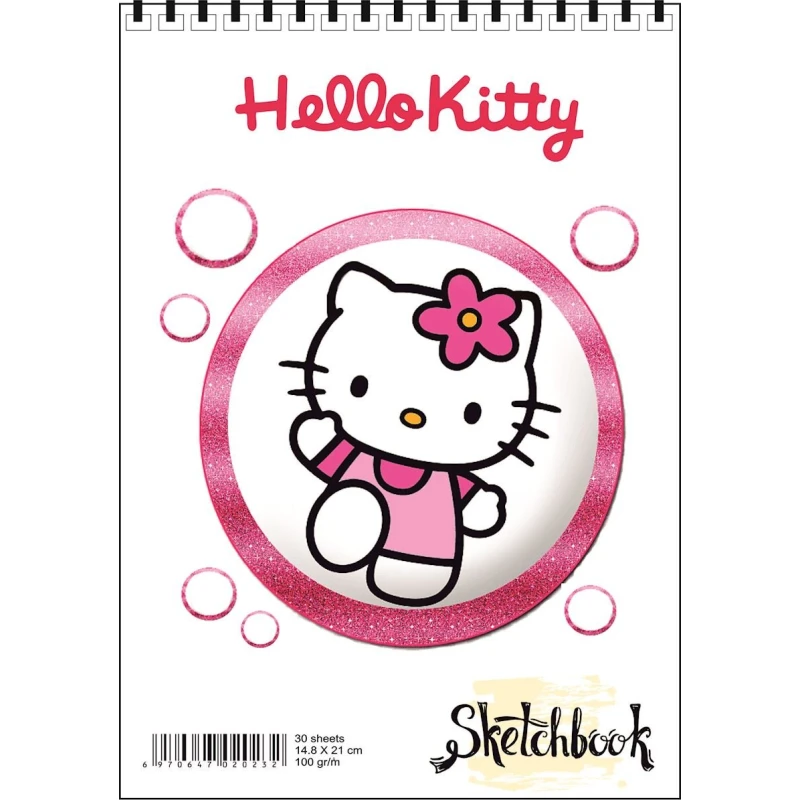 Блокнот Sketchbook Hello Kitty, A5, 30 листов Блокнот Sketchbook Hello Kitty, A5, 30 листов
