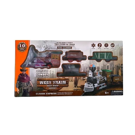 Oyun dəsti West Train Q225588817-1, 6+ yaş, plastik, 74x74 sm, 10 hissə