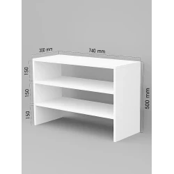 Подставка для обуви, ЛДСП, белое тиснение, 50x30x74 см Подставка для обуви, ЛДСП, белое тиснение, 50x30x74 см