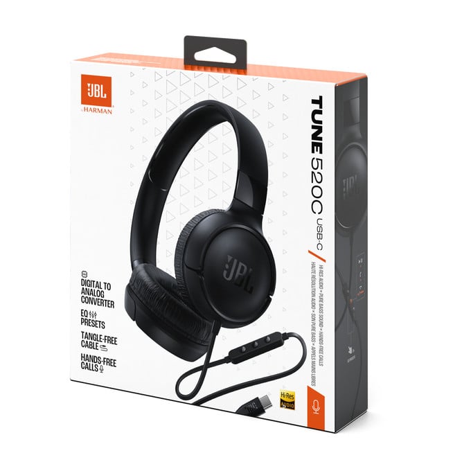 Проводные наушники JBL Tune 520C USB-C Black