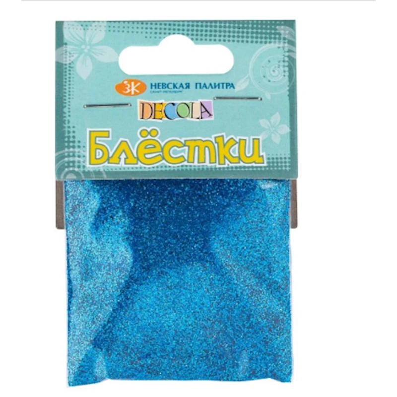 Блестки декоративные Невская палитра, 0.3 мм, 20 г, светло-голубой Блестки декоративные Невская палитра, 0.3 мм, 20 г, светло-голубой