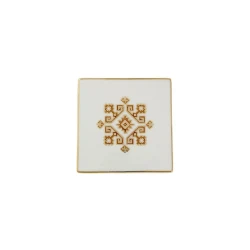 Подставка для кружки Porland Arabesque Desen1, фарфор, желтый, 10x10 см Подставка для кружки Porland Arabesque Desen1, фарфор, желтый, 10x10 см