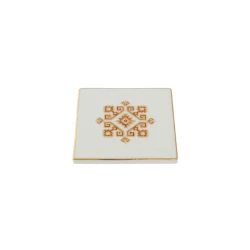 Подставка для кружки Porland Arabesque Desen1, фарфор, желтый, 10x10 см Подставка для кружки Porland Arabesque Desen1, фарфор, желтый, 10x10 см