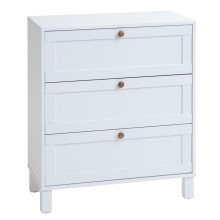 Komod JYSK Skals 81х41х88 sm, 3 qutu, ağ