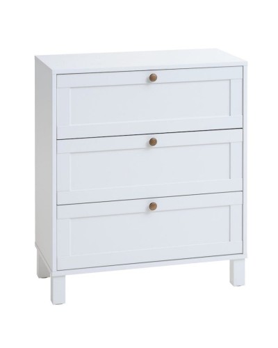 Komod JYSK Skals 81х41х88 sm, 3 qutu, ağ