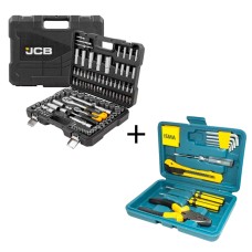 Alət dəsti JCB 41082-5, 108 əd + WMC Tools ISMA-10112, 12 əd