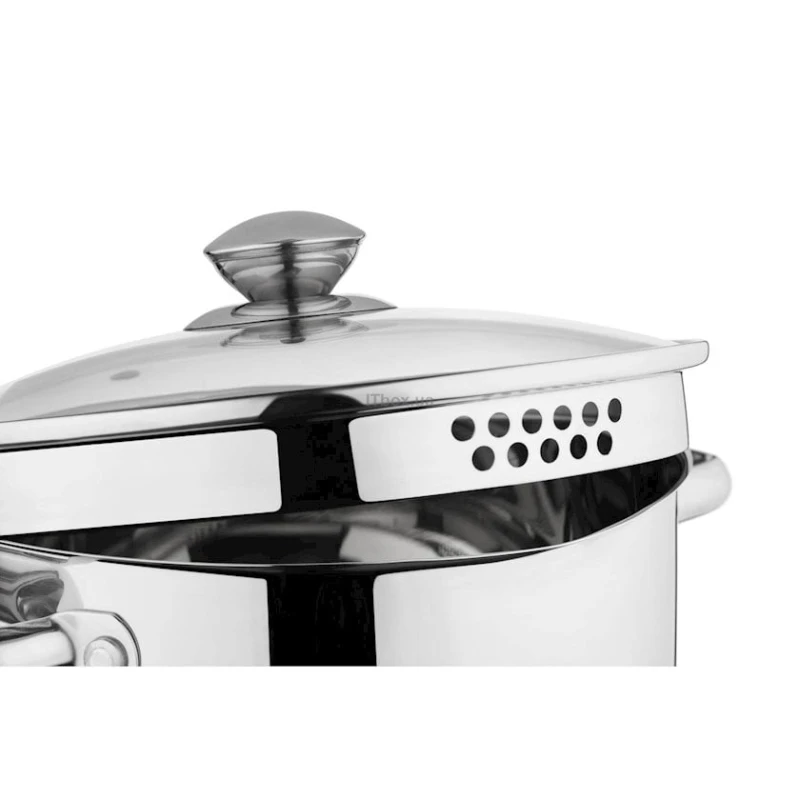 Кастрюля Ardesto Gemini Lecco AR2847CS, 4.7 л, серебристая, с крышкой/сливным носиком