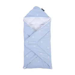 Конверт-одеяло Childhome, голубой, хлопок/полиэстер, 75х75 см Конверт-одеяло Childhome, голубой, хлопок/полиэстер, 75х75 см