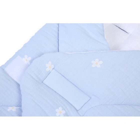 Конверт-одеяло Childhome, голубой, хлопок/полиэстер, 75х75 см Конверт-одеяло Childhome, голубой, хлопок/полиэстер, 75х75 см