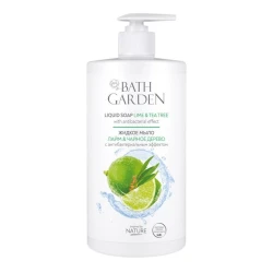 Жидкое мыло Bath Garden Lime & Tea tree, с антибактериальным эффектом, 750 мл