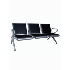 Stul seksiyası J3 - 3A, 3 yerlik, 60x75x175 sm, qara