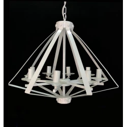 Люстра подвесная 8130-8 WT, 8 шт E14, белый глянцевый, размер 60x70 см - 8130-8 WT Люстра подвесная 8130-8 WT, 8 шт E14, белый глянцевый, размер 60x70 см - 8130-8 WT