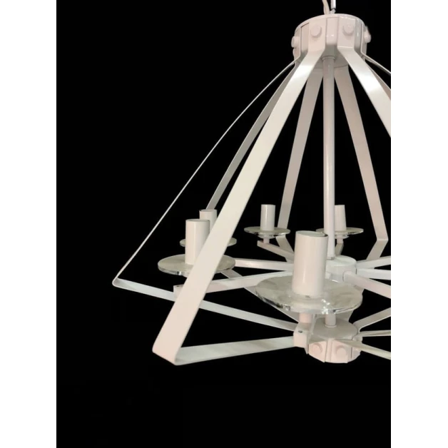 Люстра подвесная 8130-8 WT, 8 шт E14, белый глянцевый, размер 60x70 см - 8130-8 WT Люстра подвесная 8130-8 WT, 8 шт E14, белый глянцевый, размер 60x70 см - 8130-8 WT