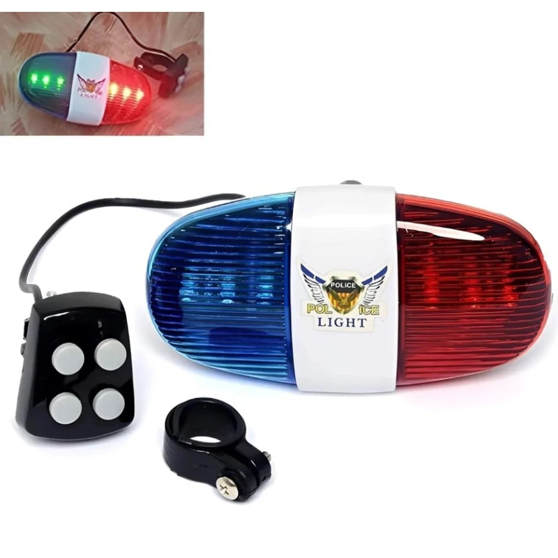 Сигнал для велосипеда, со световым эффектом, красный/синий