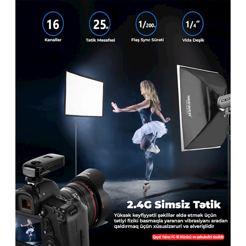 Комплект синхронизатора для вспышки Neewer FC-16-1 Комплект синхронизатора для вспышки Neewer FC-16-1