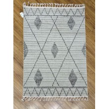 Xalça Natural halı Nordic NDC04CB, 120x170 sm, polyester, boz/qara