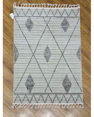 Xalça Natural halı Nordic NDC04CB, 120x170 sm, polyester, boz/qara