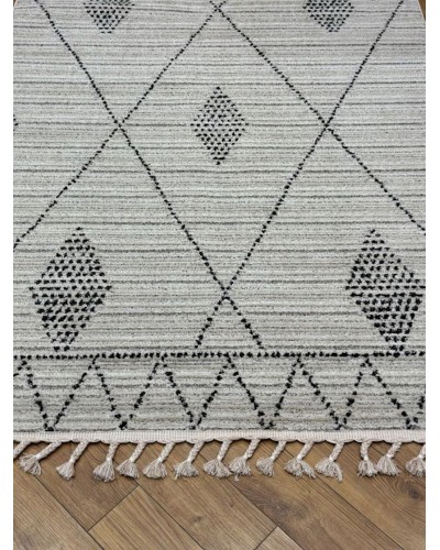 Xalça Natural halı Nordic NDC04CB, 120x170 sm, polyester, boz/qara