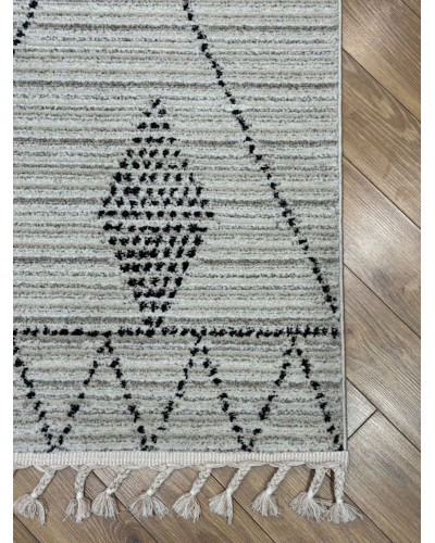 Xalça Natural halı Nordic NDC04CB, 120x170 sm, polyester, boz/qara