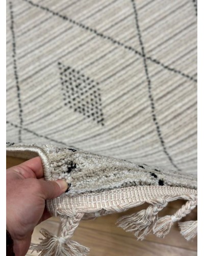 Xalça Natural halı Nordic NDC04CB, 120x170 sm, polyester, boz/qara